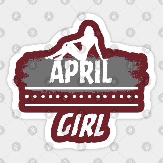 Birthday Gifts for Women April Girl April Woman Pose Style Sticker by ClorindaDeRose